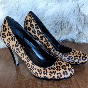 Franco Sarto 6.5 M Leopard Heels